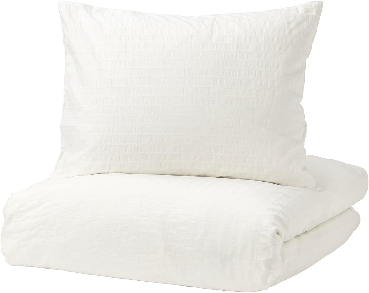 King White Duvet Cover and Pillowcases N99829