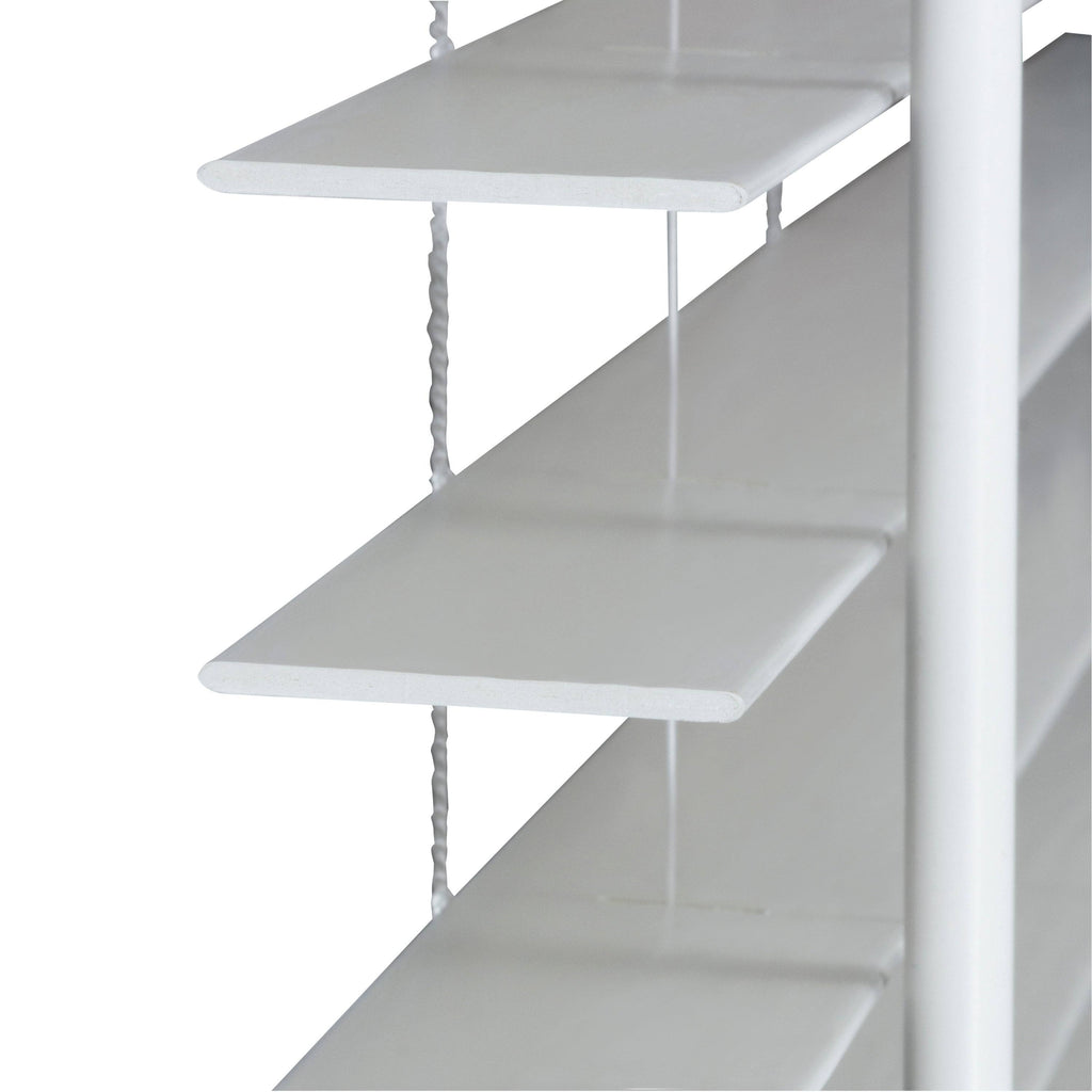 White Faux Wood Blind L236