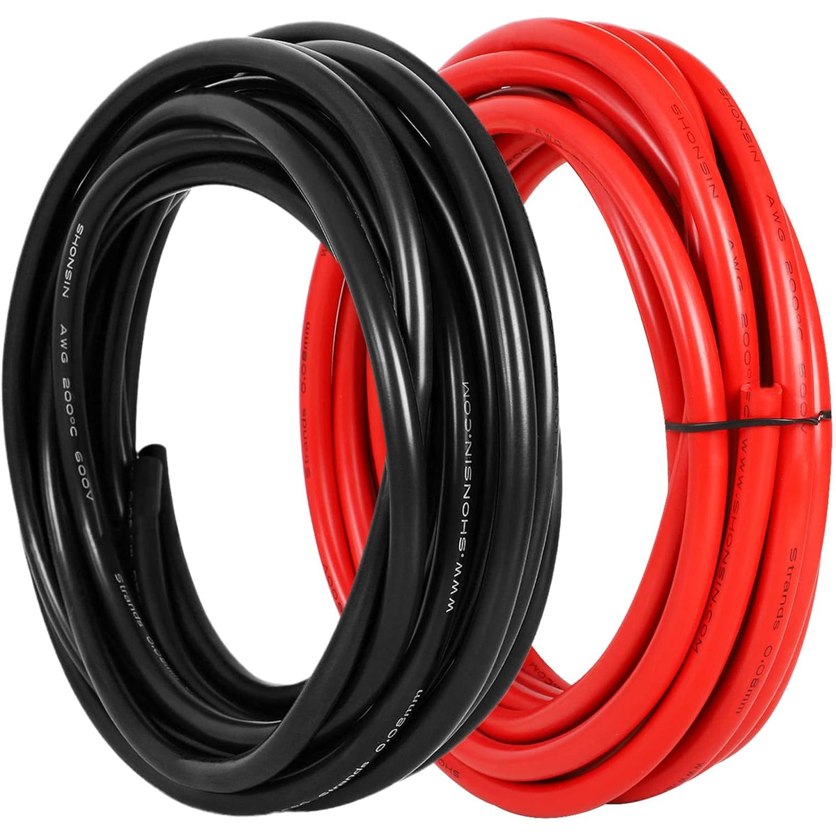 16 AWG Silicone Wire 200FT Red Spool, 100% Copper, 20 Amp 600V, Pack of 2 Y3421