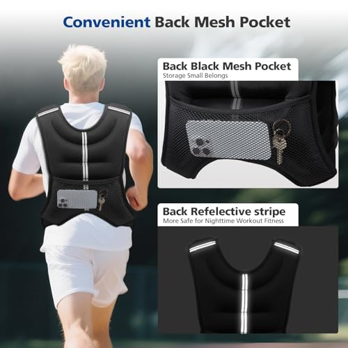 Weighted Vest with Reflective Stripe, Size Adjustable N438416