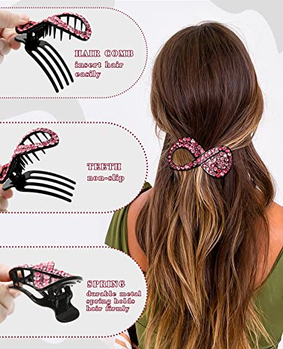 6Pcs Flat Hair Claws Strong Hold No Slip Grip Hair Claw Clips V278070