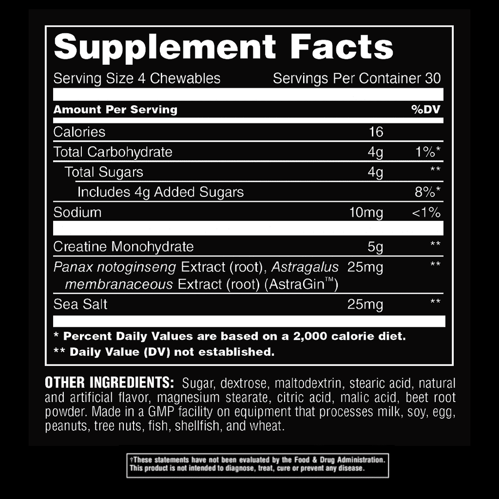 Creatine Chews Fruit Punch H84996