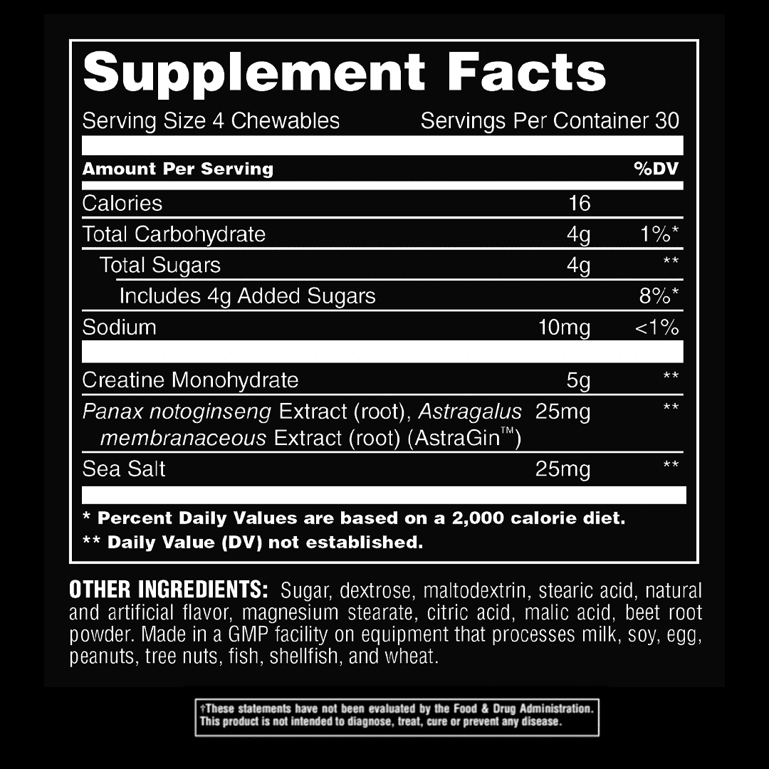 Creatine Chews Fruit Punch H84996