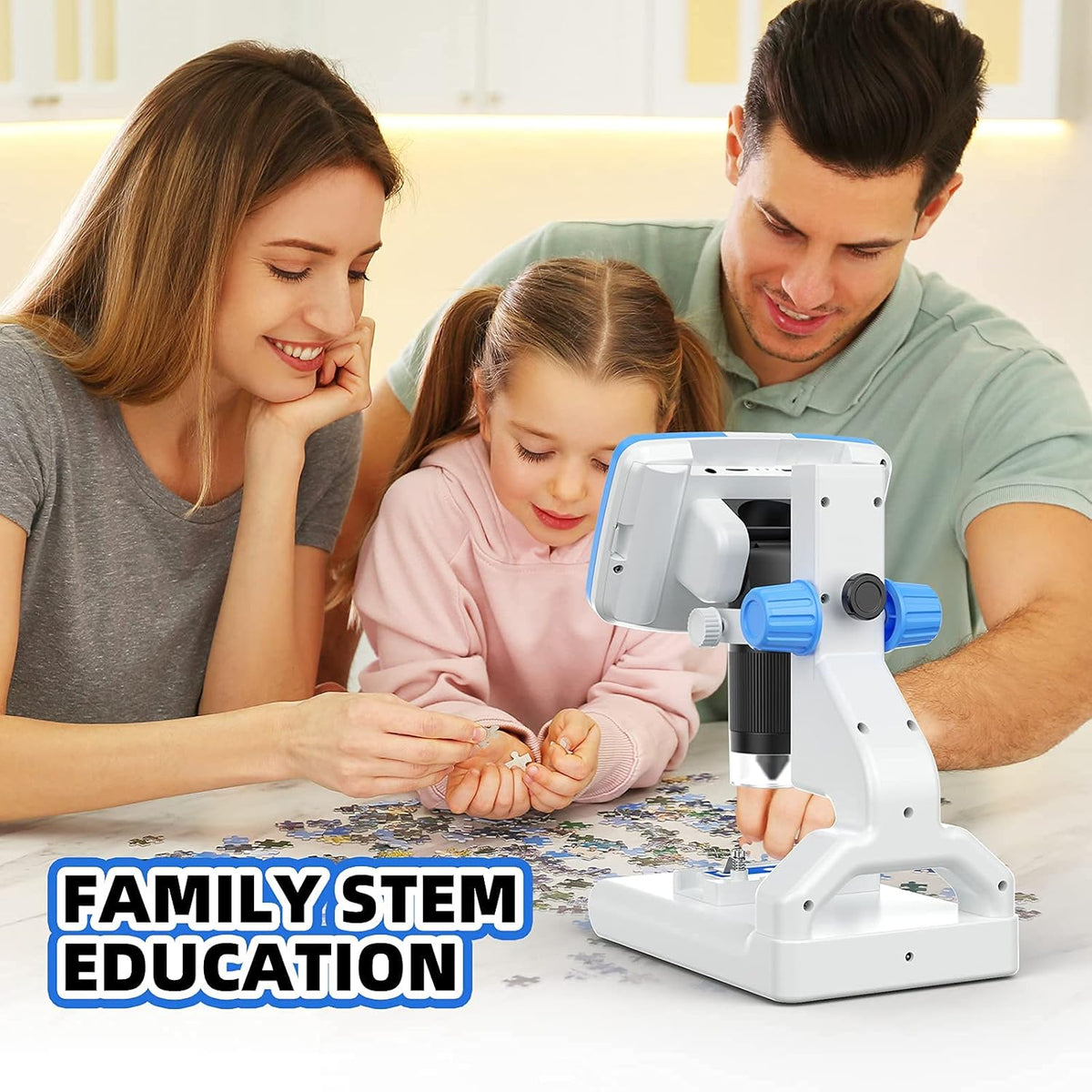 5'' LCD Kids Microscope 300X with 32GB SD Card K608