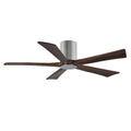 52 inch Paddle Ceiling Fan in Polished Chrome 5 Walnut Tone Blade C137076