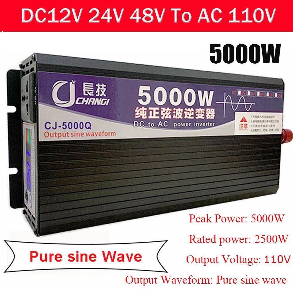 5000W Pure Sine Wave Power Inverter DC 48V To AC 110V V591049