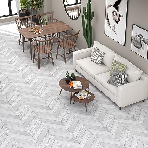 Light Wood Peel and Stick Vinyl Flooring Roll 23"x 393" 64 Sq.Ft S604717