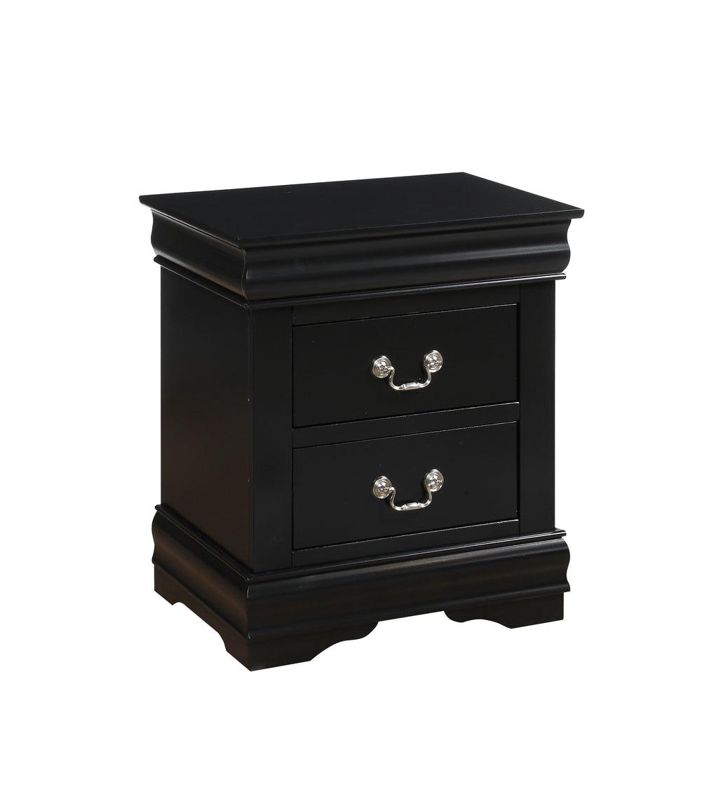 Vintage Wood Nightstand with Drawers J571250