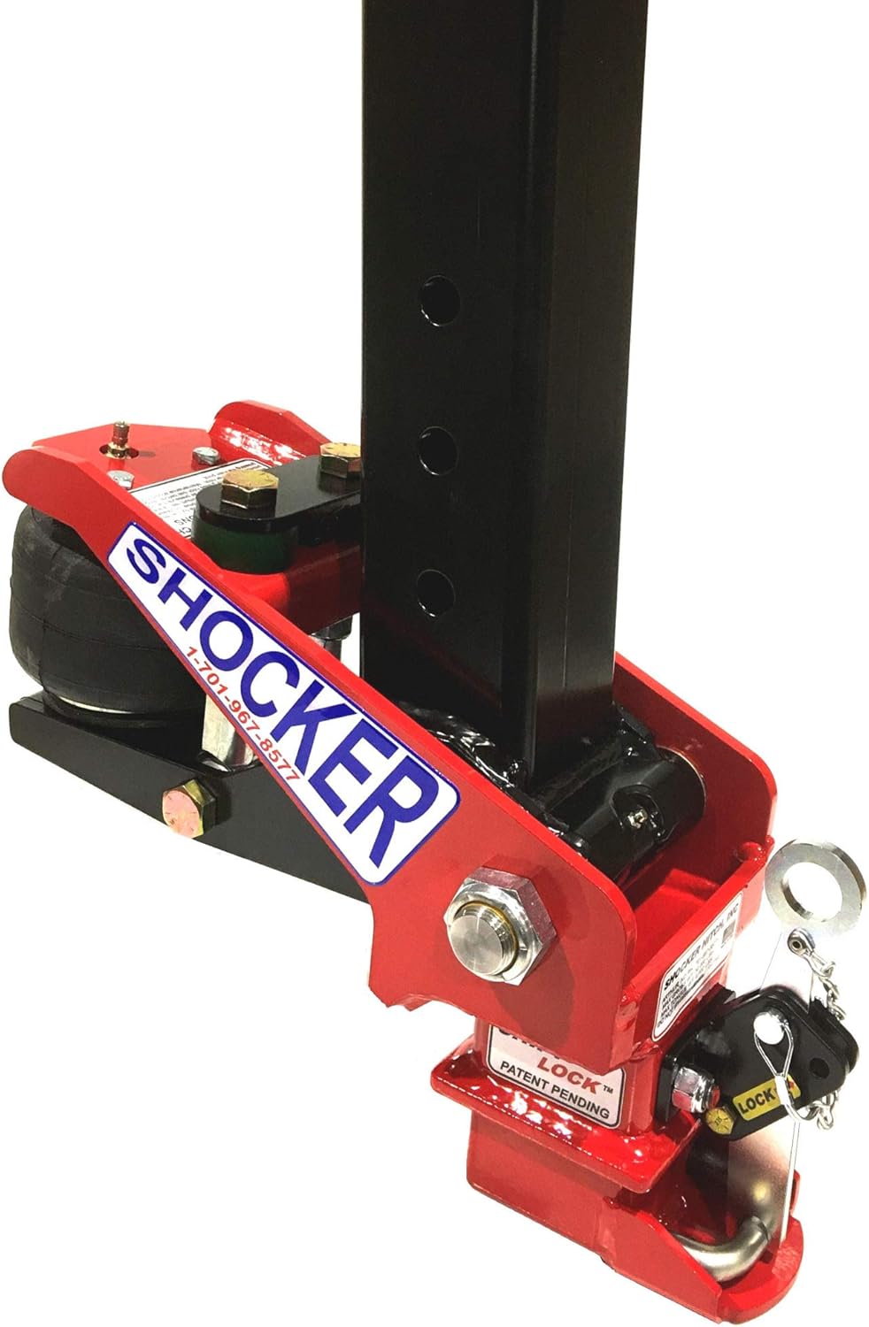 Gooseneck Air Hitch & Coupler, Square 4" Straight Pin 30K Coupler 9" Offset R517882