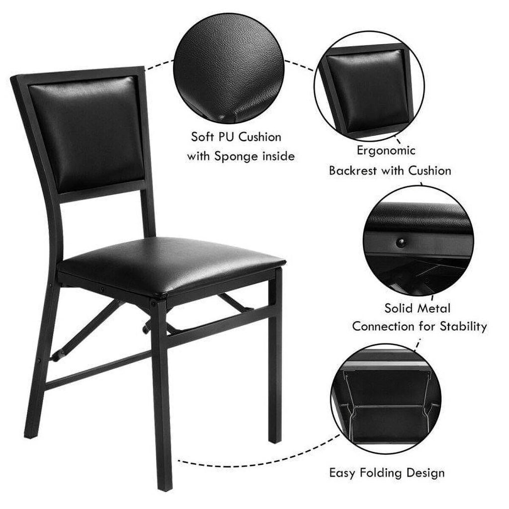 Set of 2 Metal Folding Dining Chair L3363