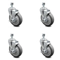 5 inch Thermoplastic Rubber Swivel Caster Set with Brake R293