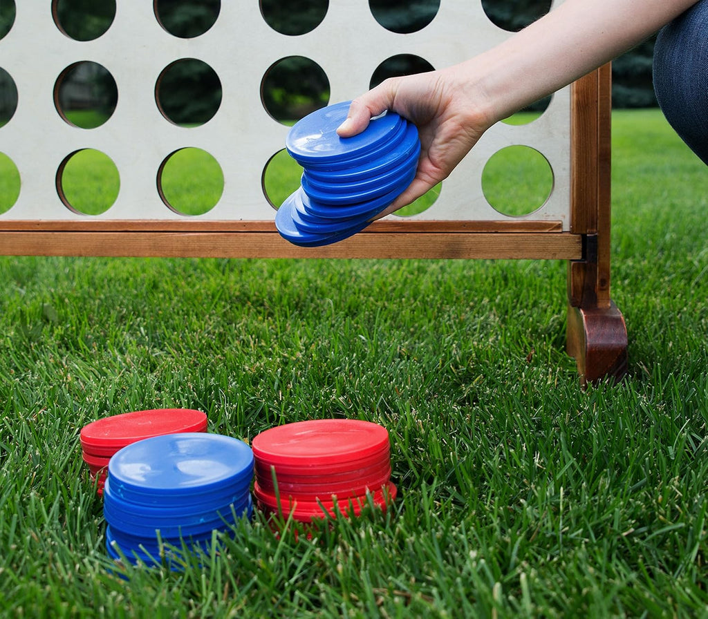 Connect in a Row Game with Carrying Case and Stained Legs and Frame V88509