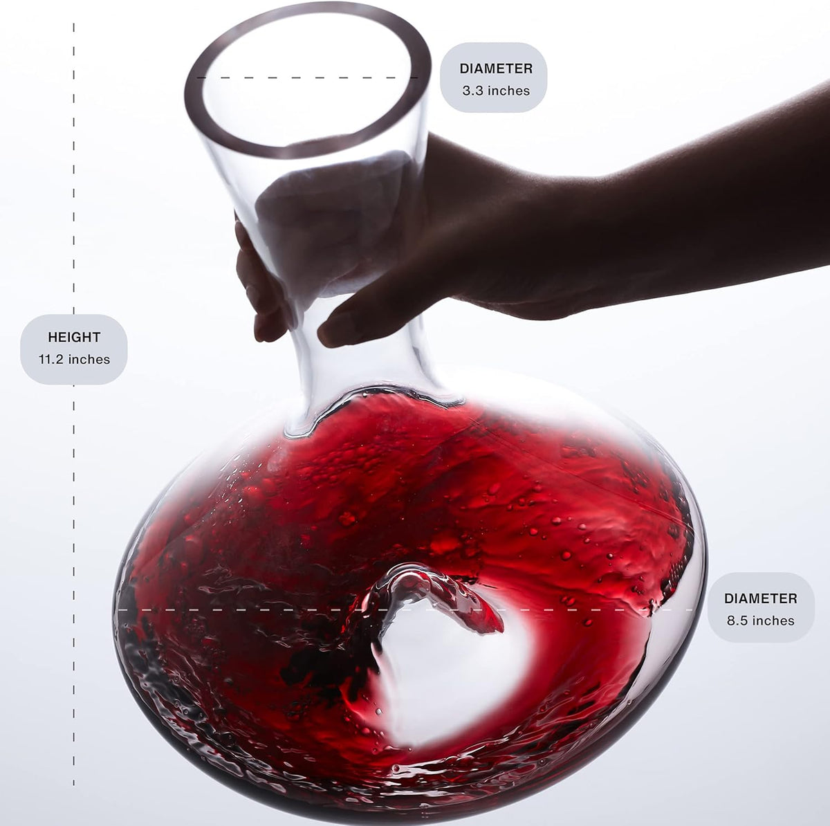 Wine Decanter with Silicone Stopper Lid Pack of 2 E8504