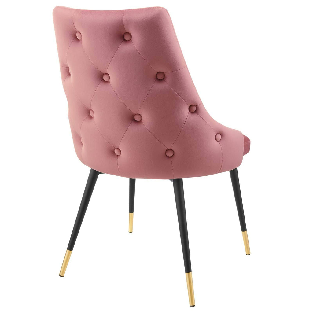 Black Performance Velvet Dining Side Chair Set of 2 Y361