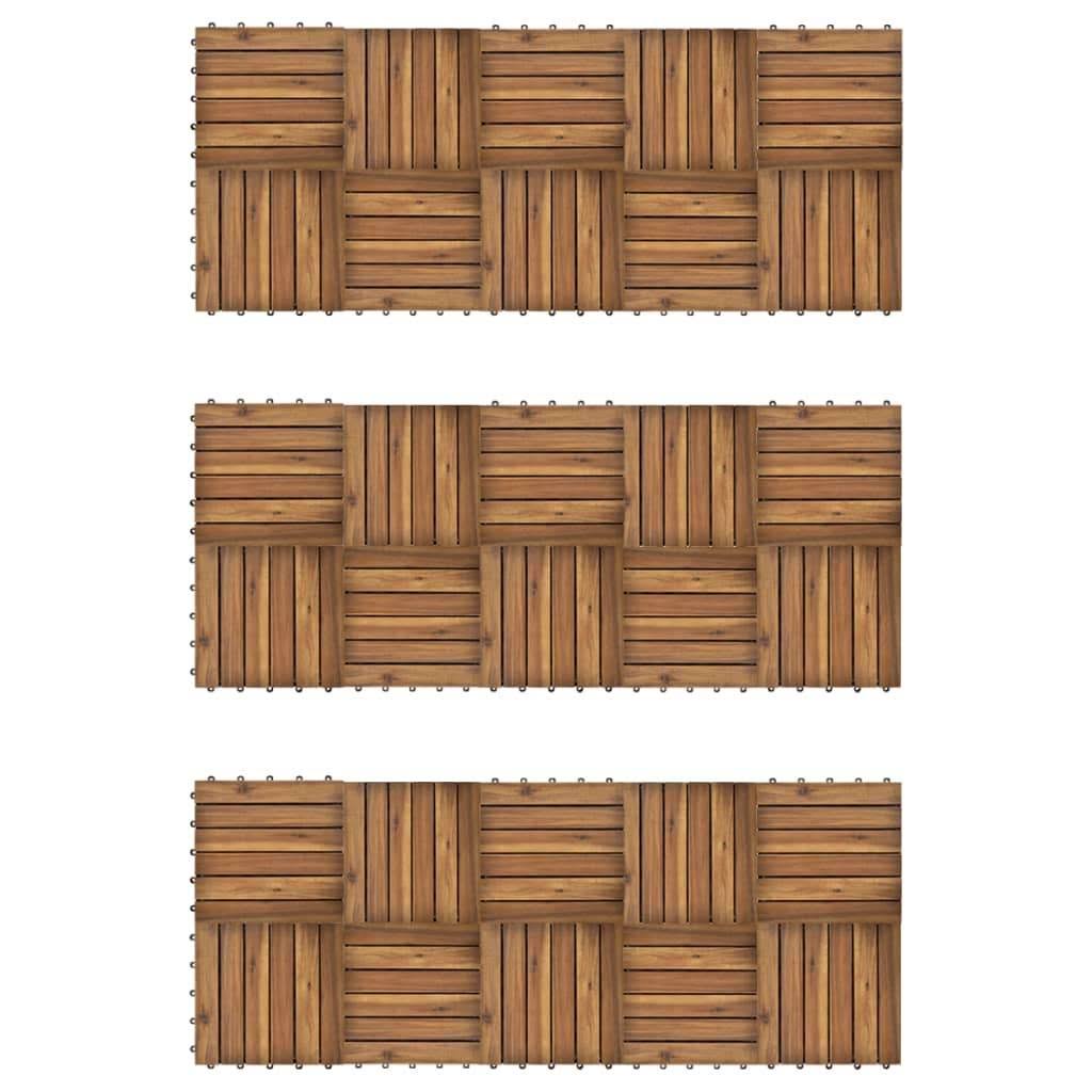 10 Pcs Acacia Decking Tiles F617