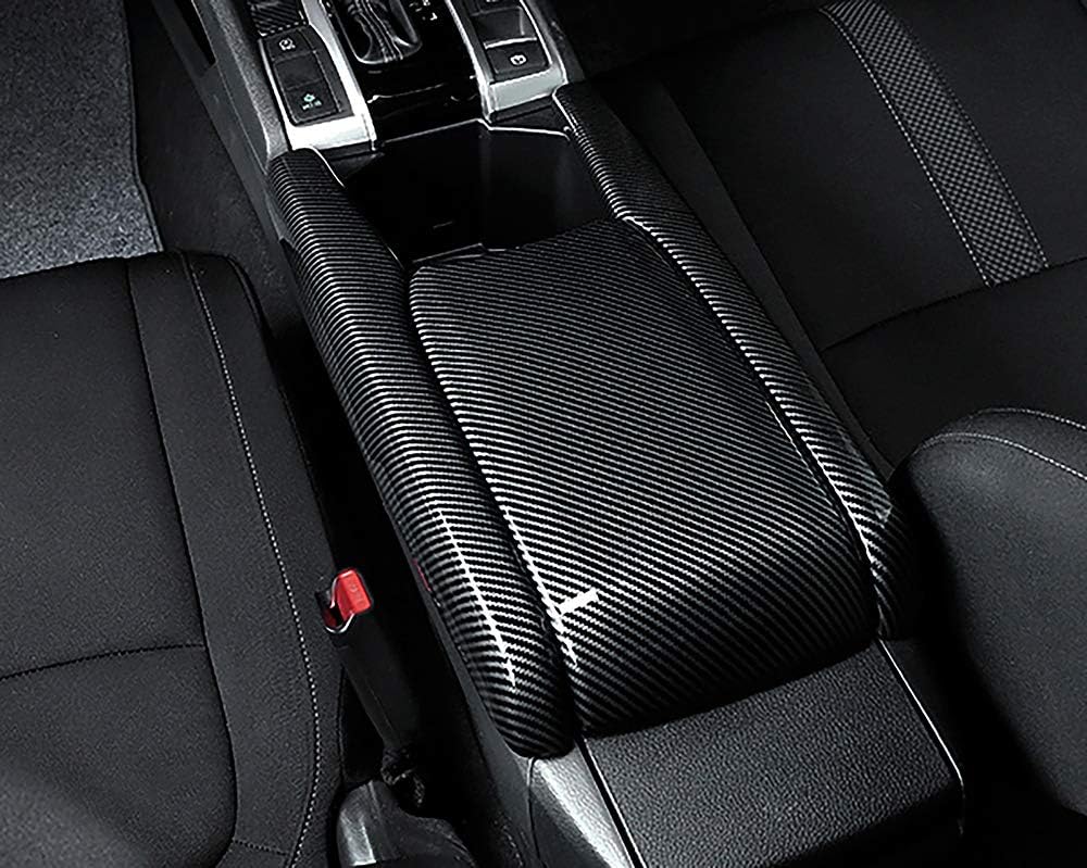 Carbon Fiber Style Armrest Box Cover Pack of 2 I51244