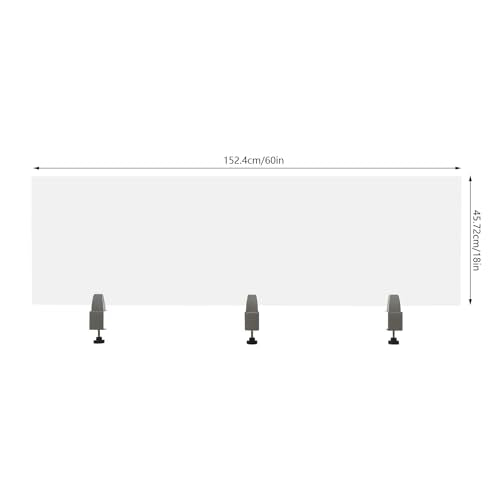 Frosted Acrylic Clamp-on Privacy Panel (17x18x2in) Z2452