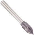 Solid Carbide Single-End Countersink, TiAlN Coated, 6 Flutes, 60 Degree Point Angle, Round Shank U368