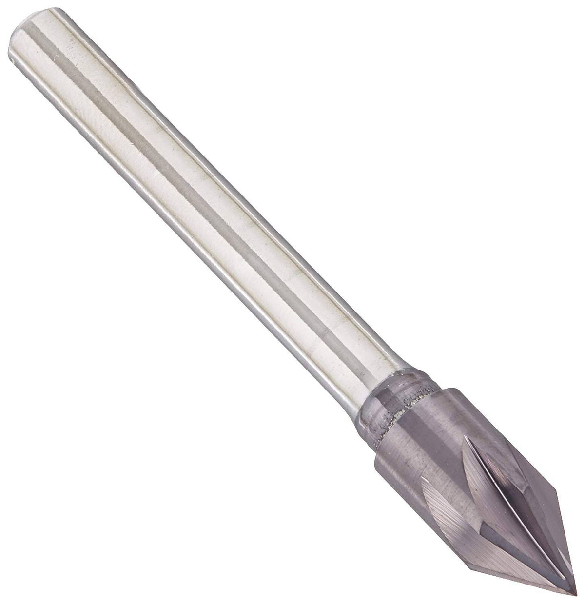 Solid Carbide Single-End Countersink, TiAlN Coated, 6 Flutes, 60 Degree Point Angle, Round Shank U368