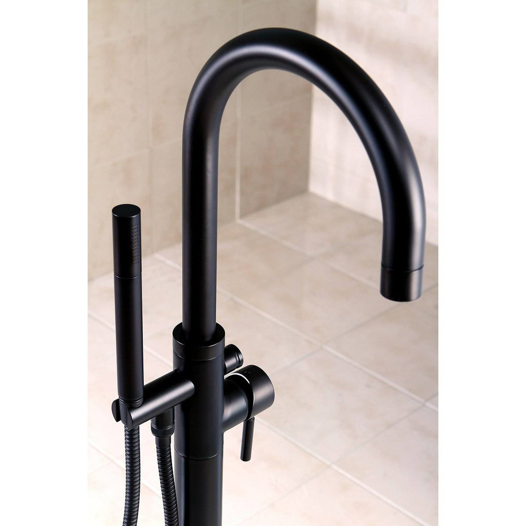 Polished Chrome Floor Mount Tub Filler with Hand Shower Q274372