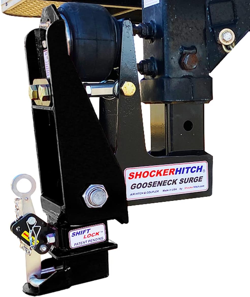 Gooseneck Air Hitch & Coupler, Square 4" Straight Pin 30K Coupler 9" Offset R517882
