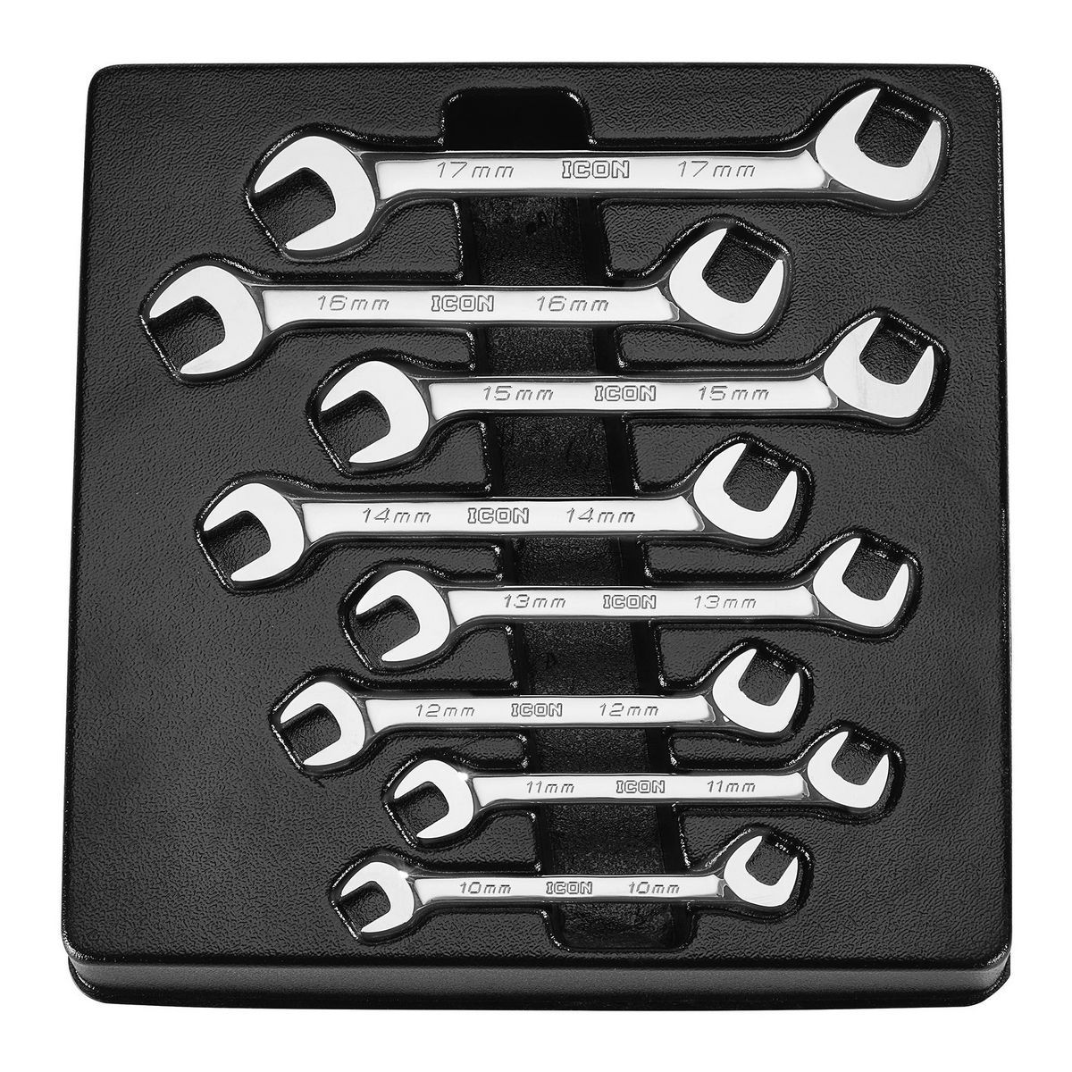 Metric Angled Open-End Wrench Set, 8-Piece P9406