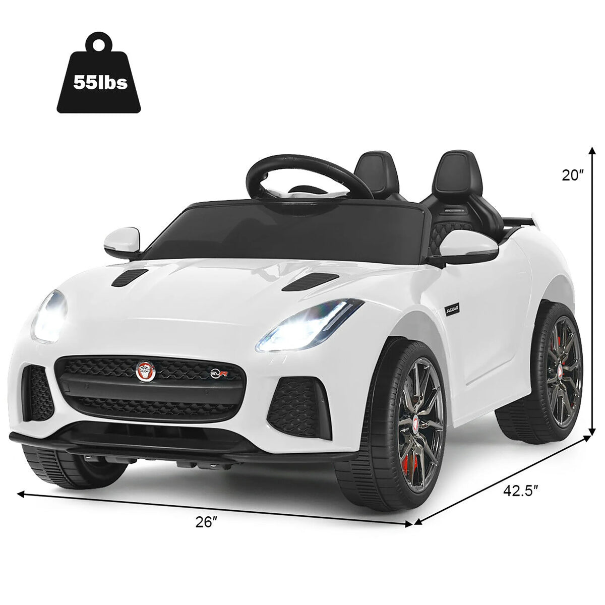 12V Licensed Kids Ride On Car with MP3 Black I230