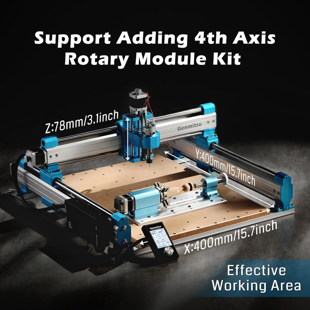 4040-PRO CNC Machine with 65mm Diameter Palm Trimmer Router Q264