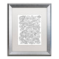 Nautical Shells White Matte Silver Frame 16x20-Inch U4966