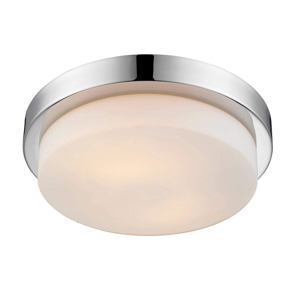 Flush Mount in Pewter with Opal Glass D4193