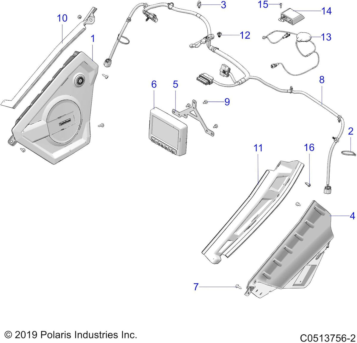 Speaker Cover, Right, Qty 1 K83071