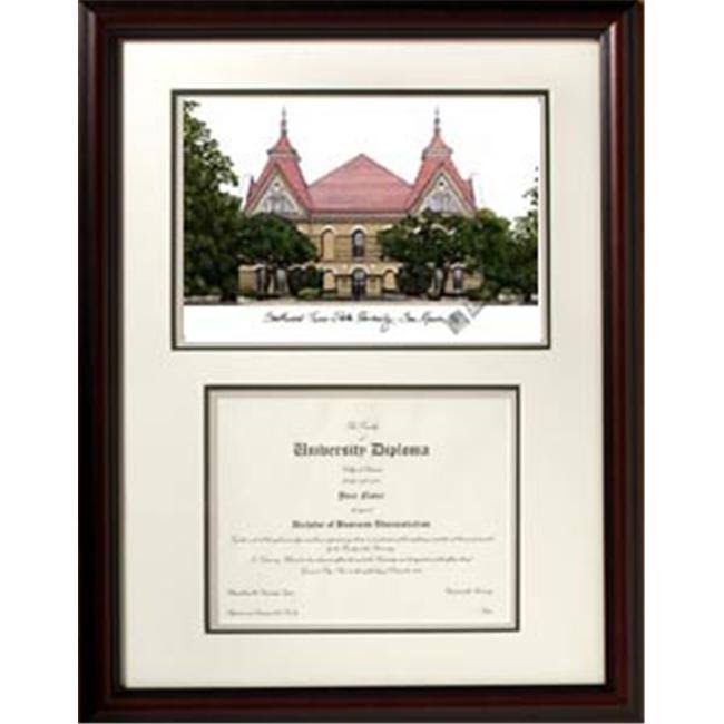 Diploma Frame Lithograph with Diploma B993