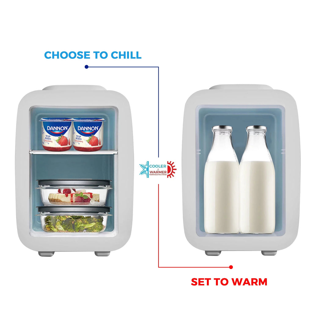 White 4 Liter Mini Fridge Cooler and Warmer O8728