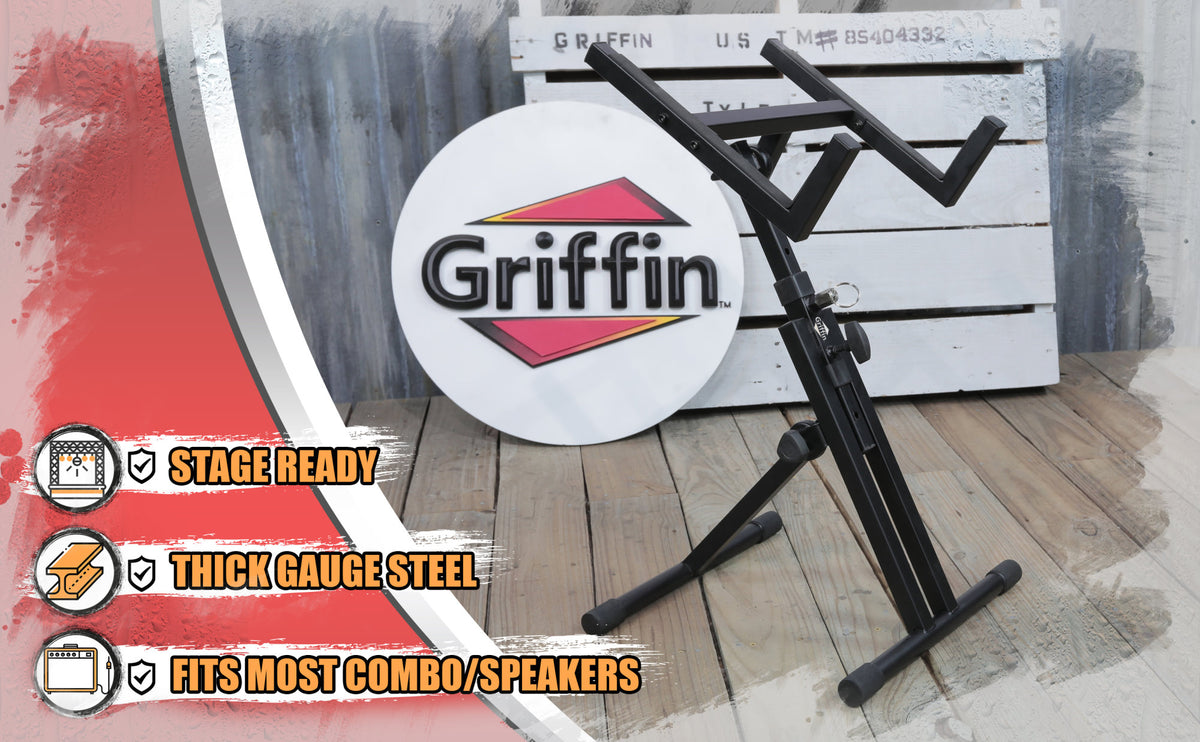 Low Profile Adjustable Guitar Combo Amplifier Stand L772639