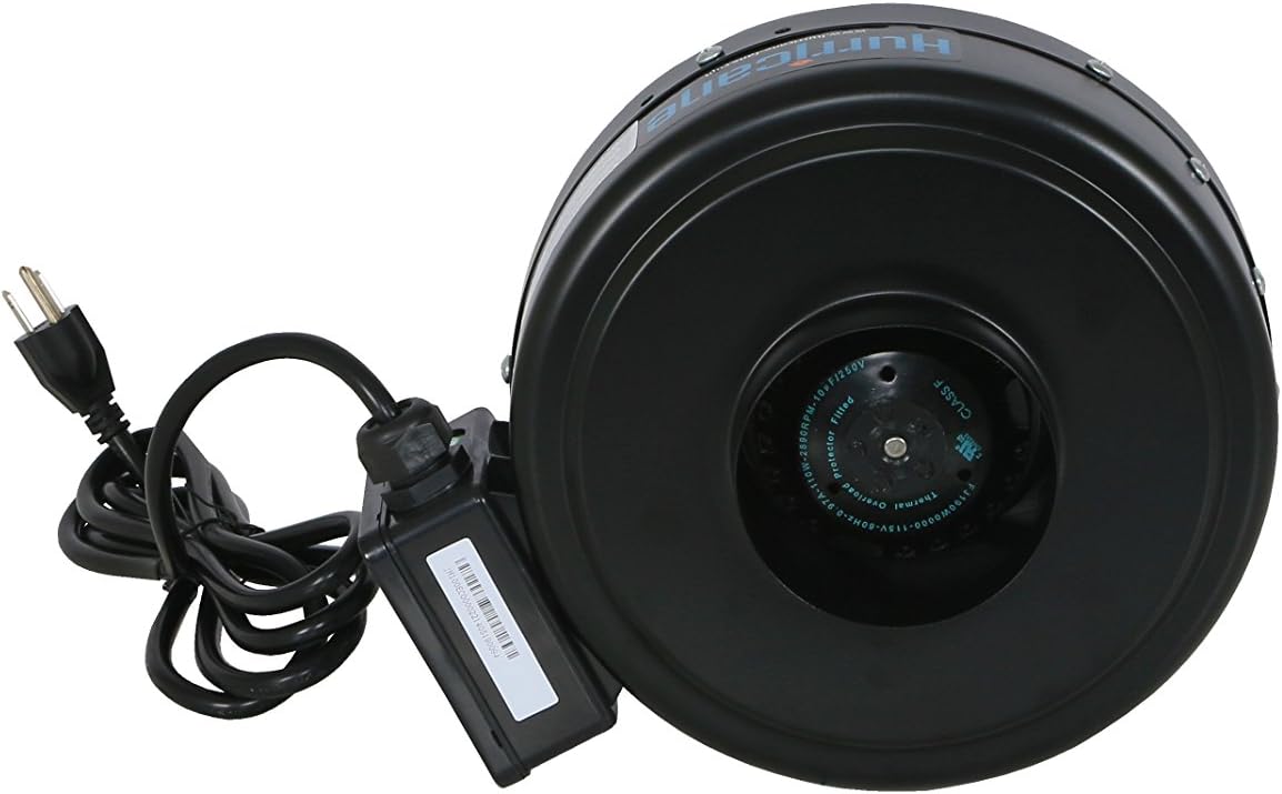 Black 4-Inch 171 CFM Inline Centrifugal Fan U737700