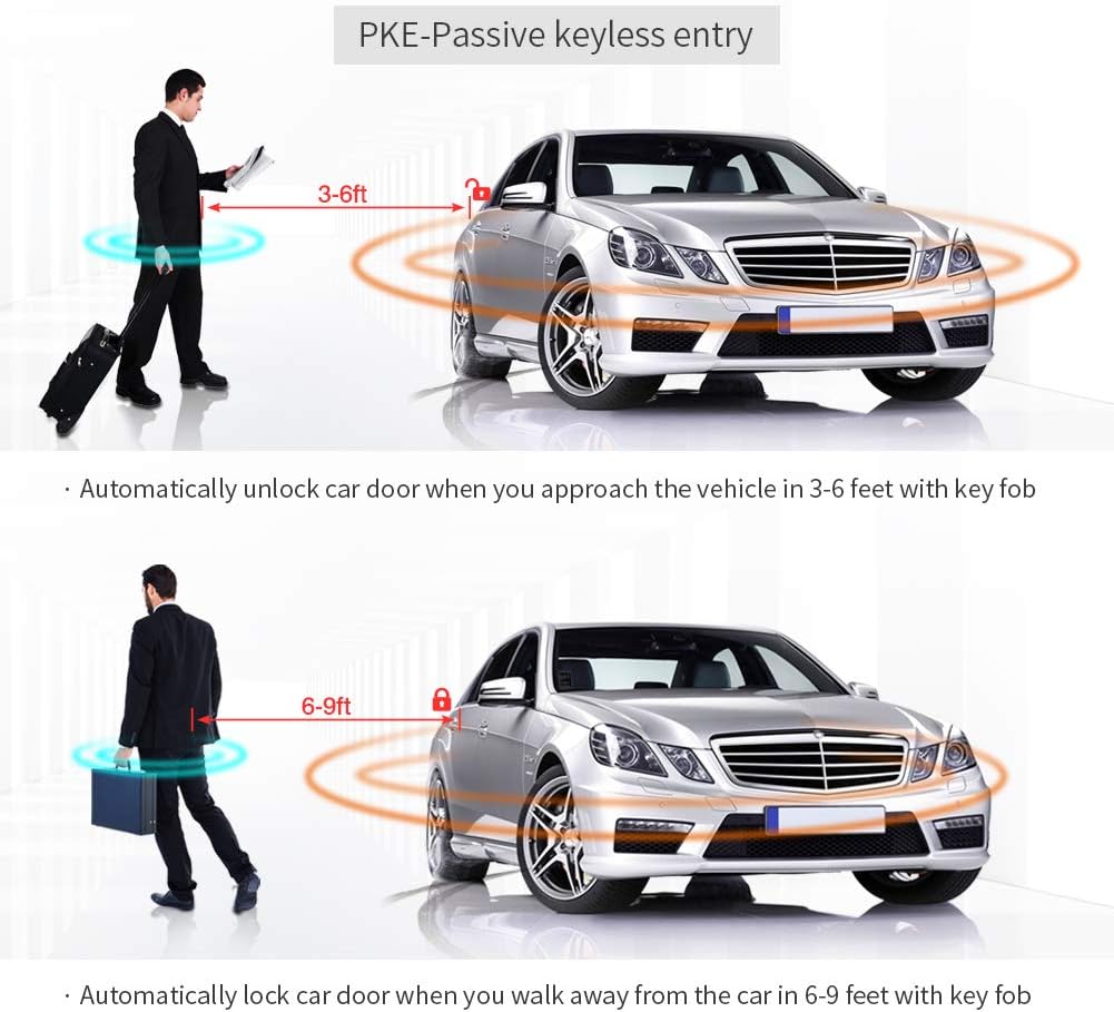 Rolling Code Car Alarm System with Keyless Entry Push Start Q584109
