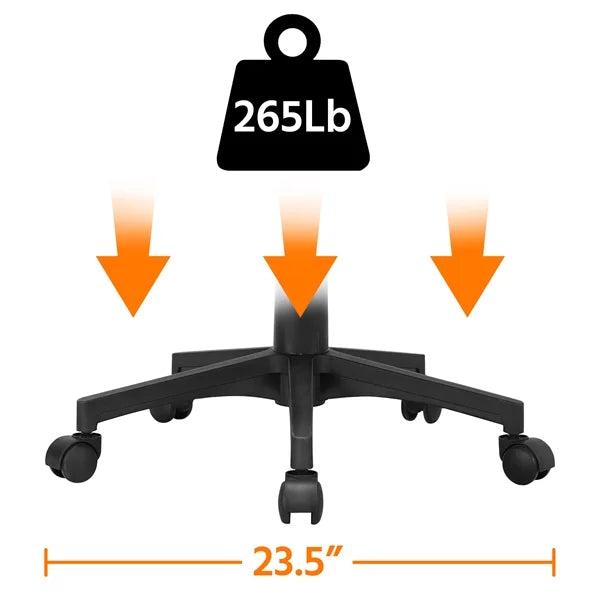 Adjustable Midback Ergonomic Mesh Swivel Office Chair with Lumbar Support, Brown Seat Y9048