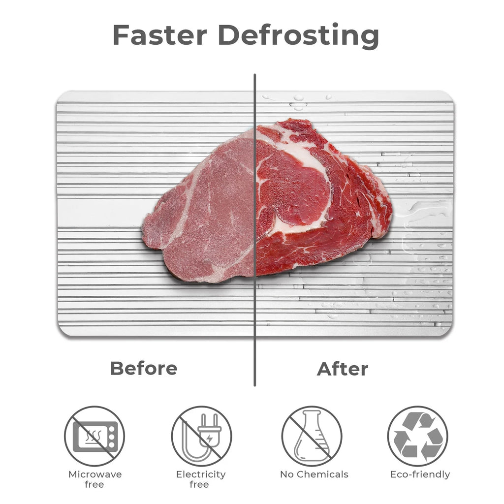 Chalk White Plastic Cutting Board Set with Defrosting Tray O91898