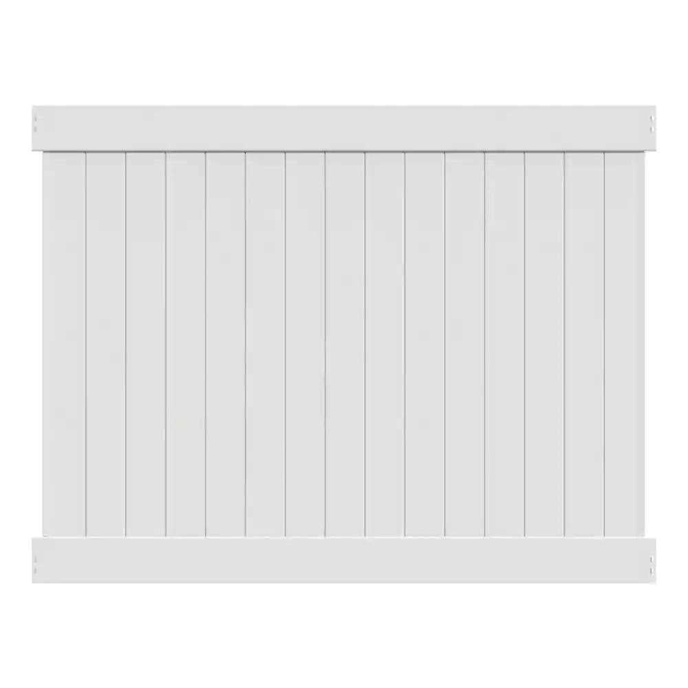 White Vinyl Privacy Fence Panel Kit T992647