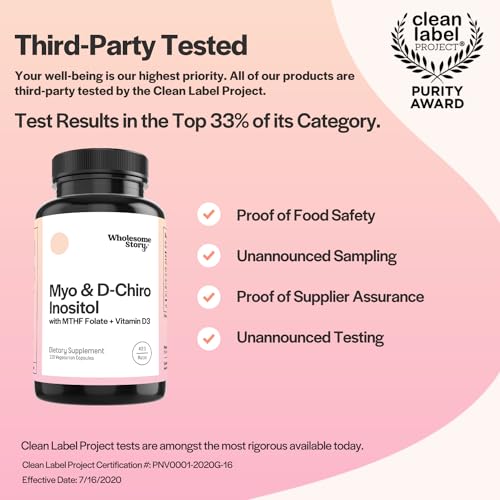 Myo-Inositol & D-Chiro Inositol Capsules with MTHF, Folate, Vitamin D A76893