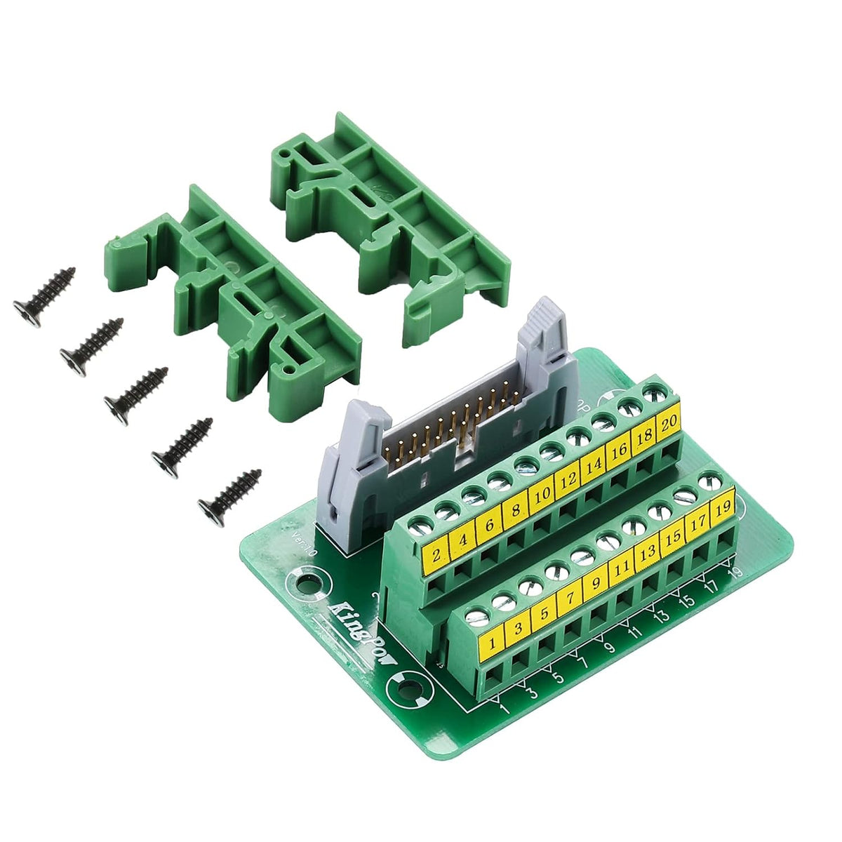 2x10 20Pins Male Header Terminal Block Connector Pack of 2 C4514