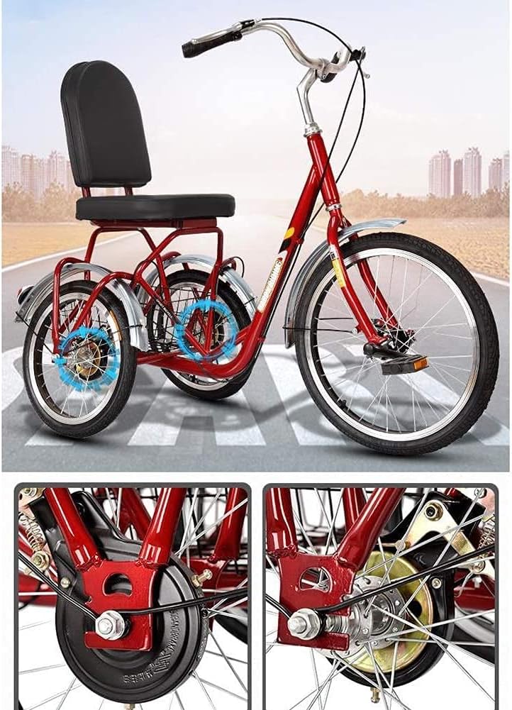 20 Inch Single Speed Adult Tricycle with Rear Shopping Basket O1550