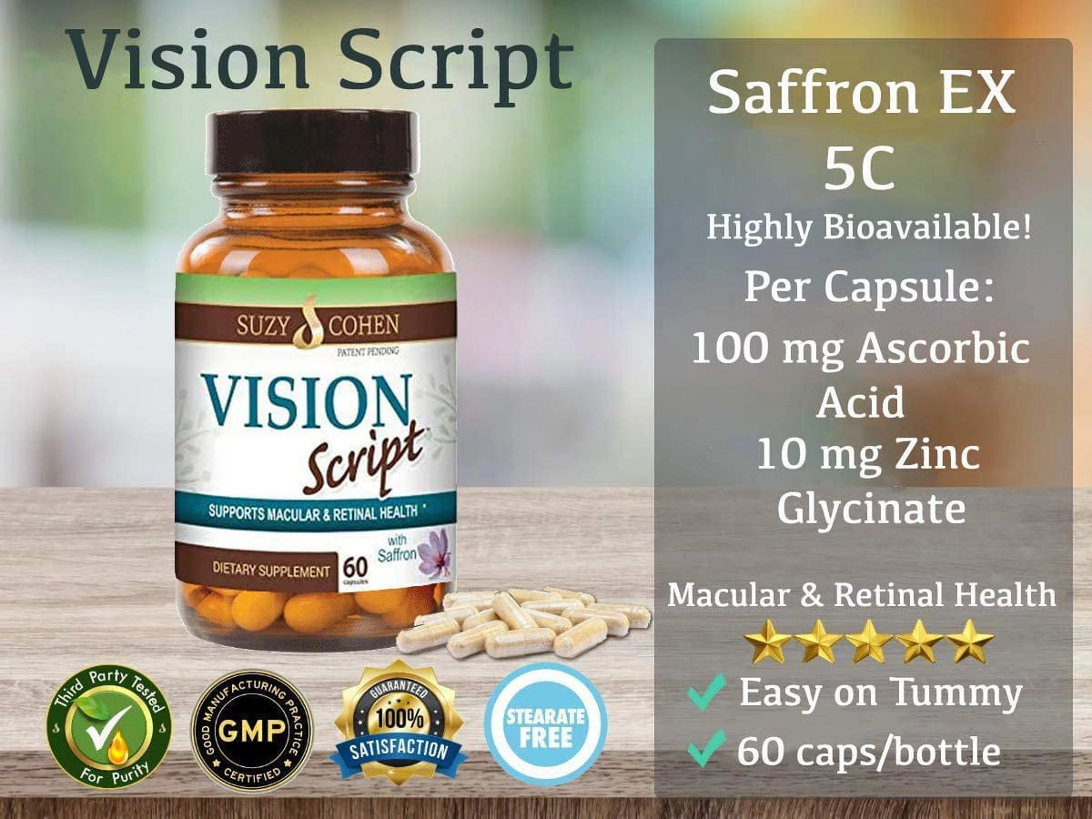 Saffron, Black Currant, Lutein, Zeaxanthin, Vitamin C, Vitamin E, Zinc Glycinate Capsule for Eye Health X5509