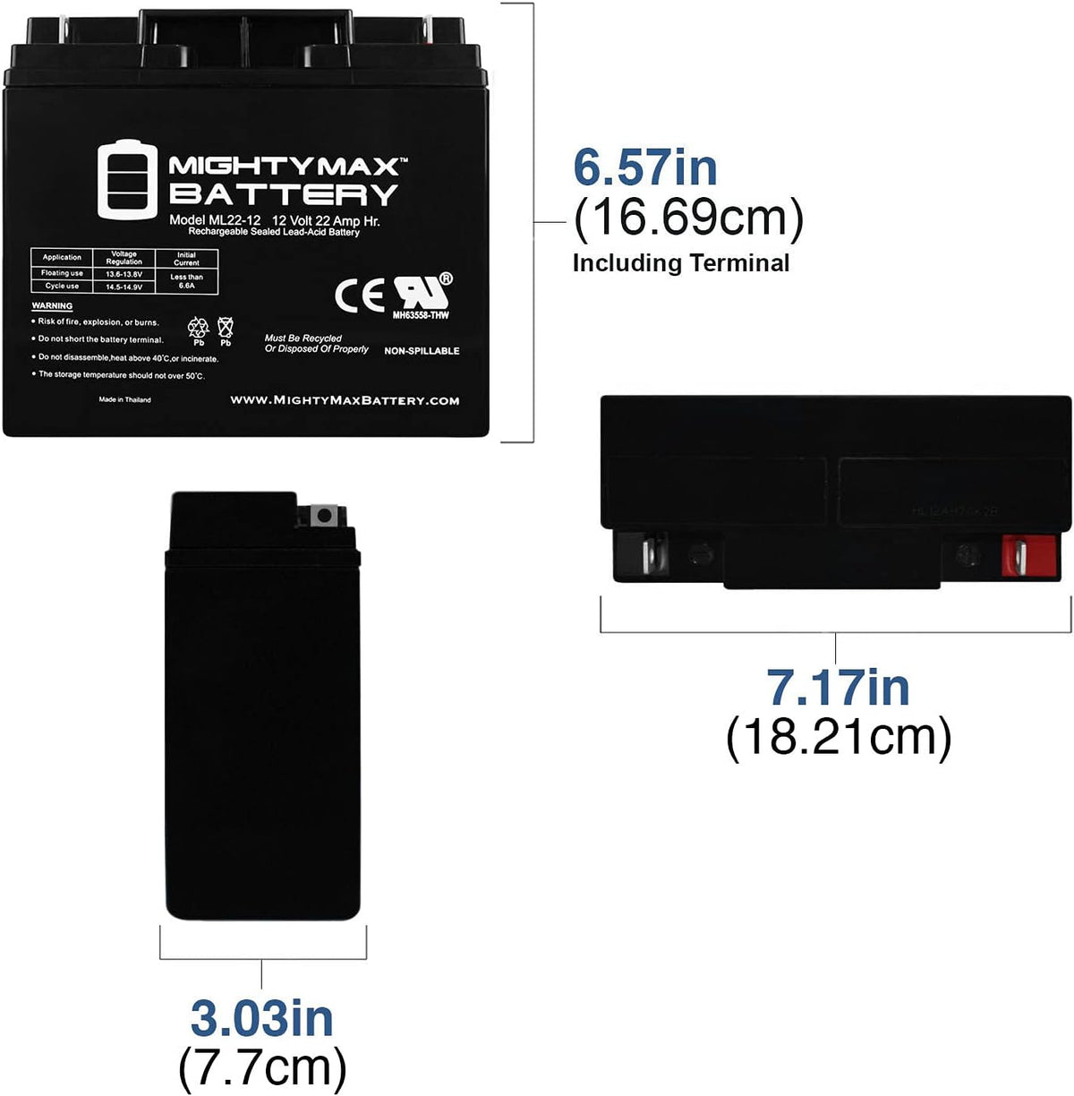 12 Volt 22 AH SLA Battery Pack of 2 Q177238