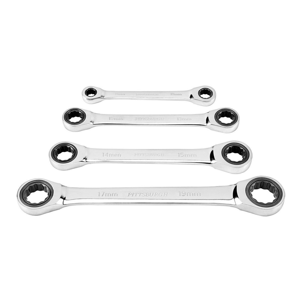 Metric Ratcheting Double Box End Wrench Set, 4 Piece S45368