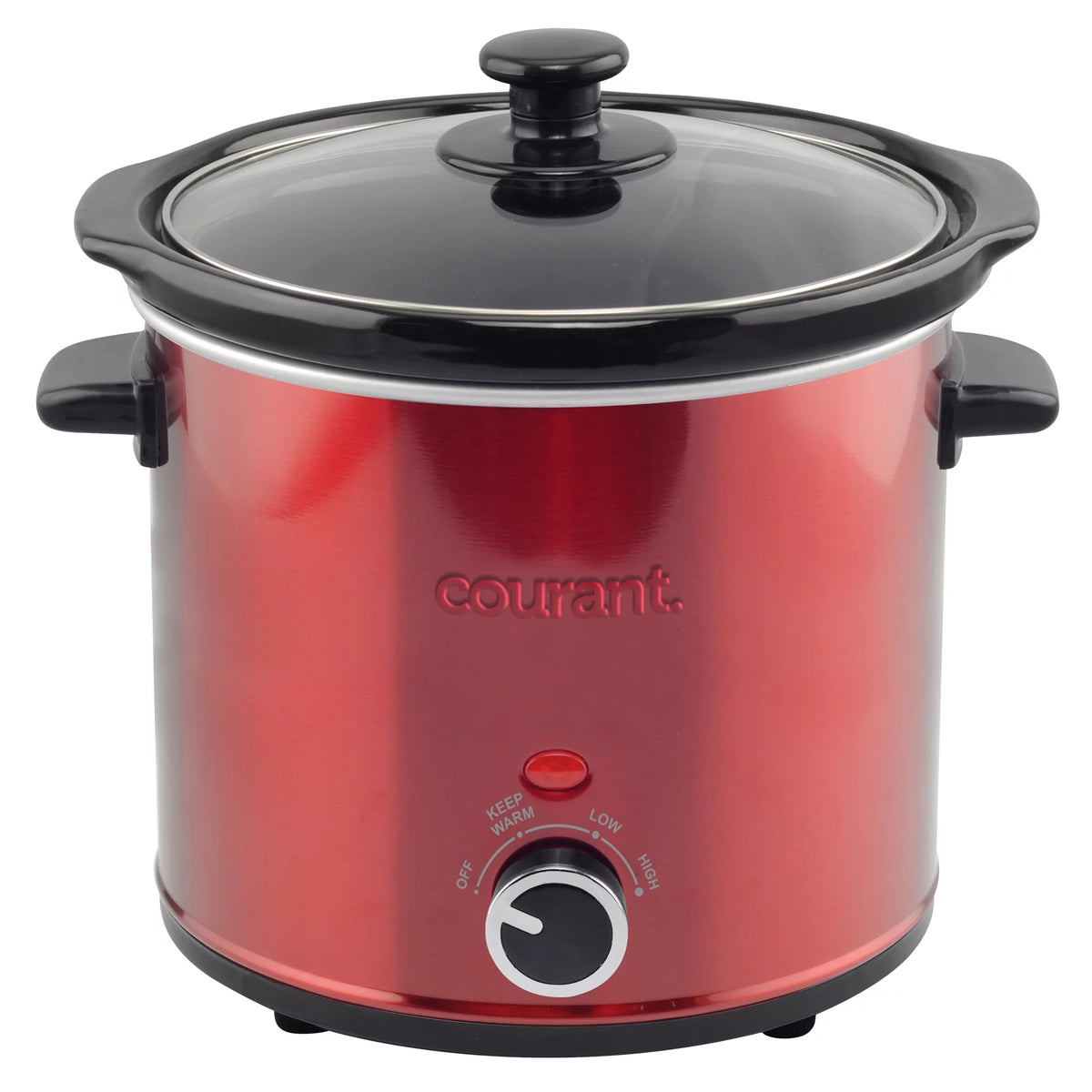 Red Stainless Steel 3.2 Quart Slow Cooker K74936