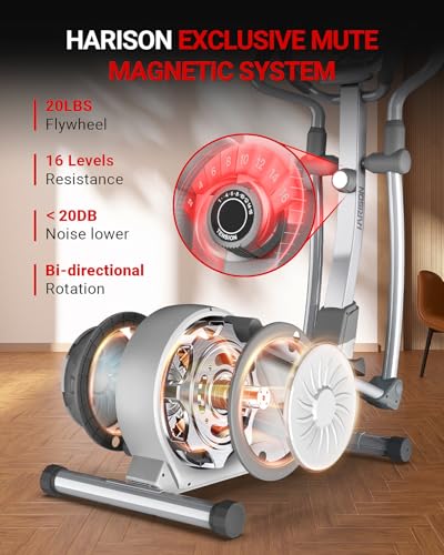 Magnetic Elliptical Exercise Machine with 16-Level Resistance Control Q156