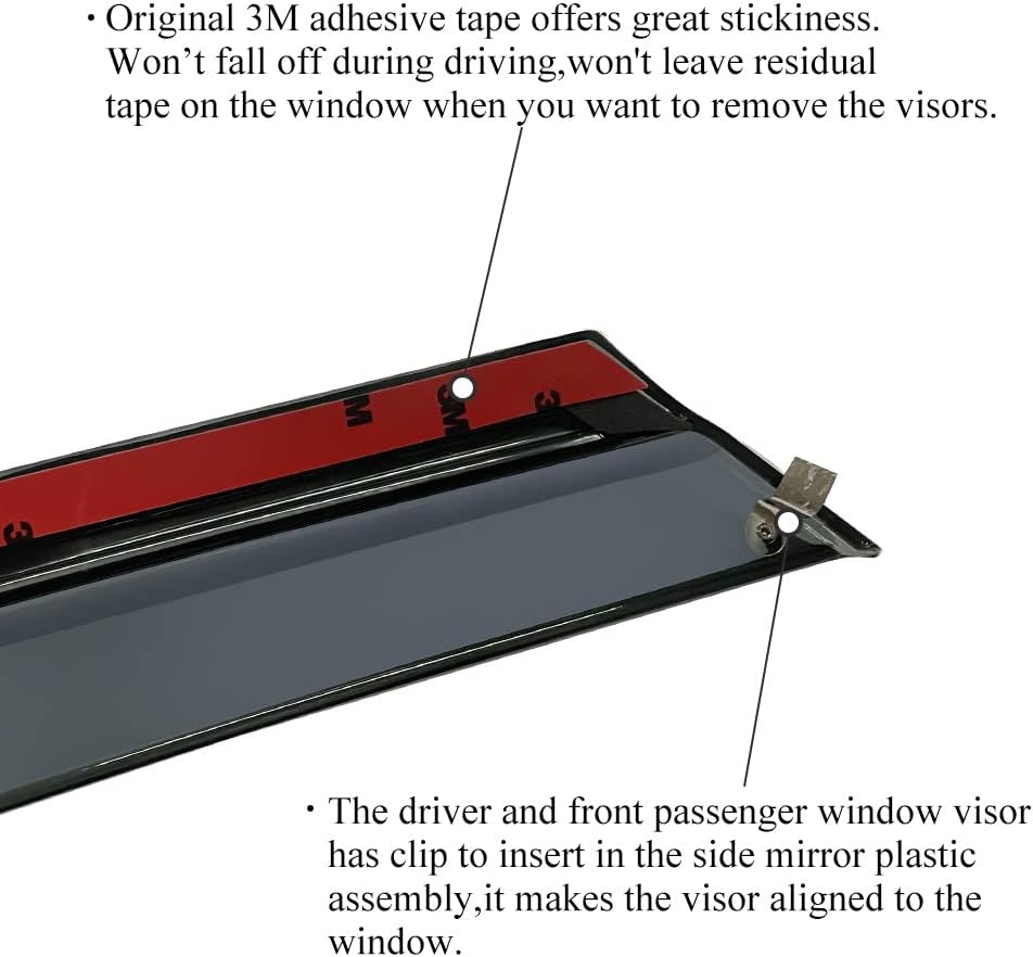 Polycarbonate Window Visor with Stainless Steel Trim W44614
