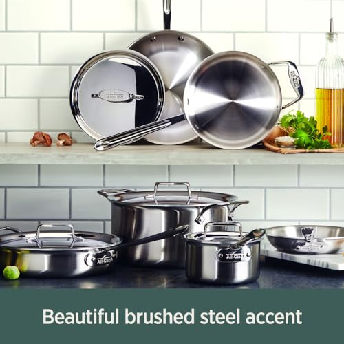 5-Ply Brushed Stainless Steel Fry Pan 8 Inch R6514