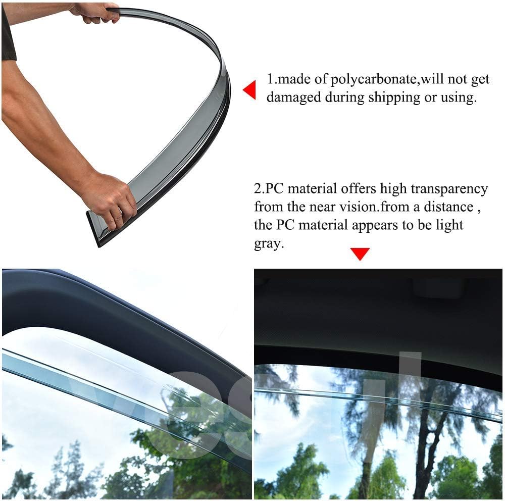 Polycarbonate Window Visor with Stainless Steel Trim W44614